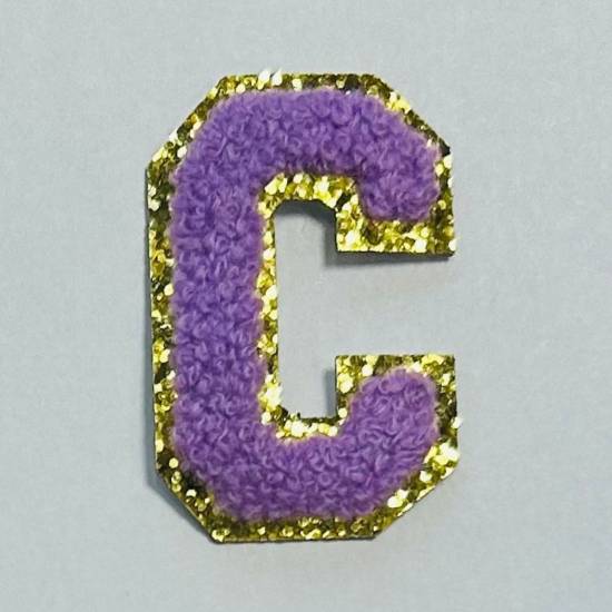 Patch it! | Design 114 | Letter: C | iron-on | 6x3,8 cm | violet