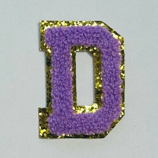Patch it! | Design 114 | Letter: D | iron-on | 6x4,3 cm | violet