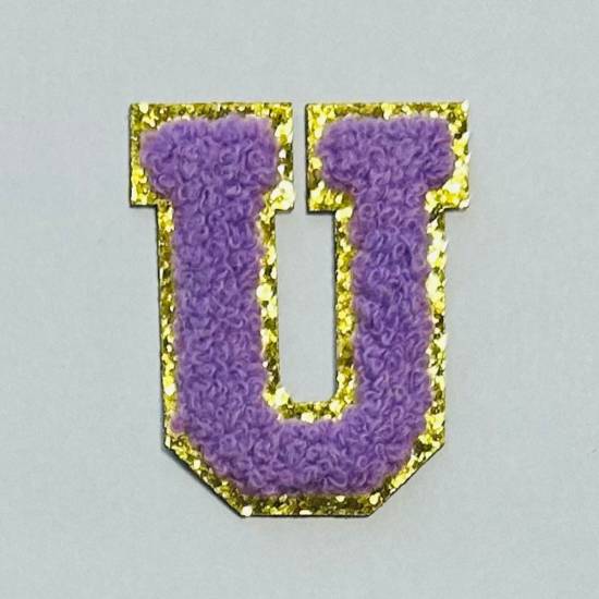 Patch it! | Design 114 | Buchstabe: U | aufbügelbar | 6x4,8 cm | violett