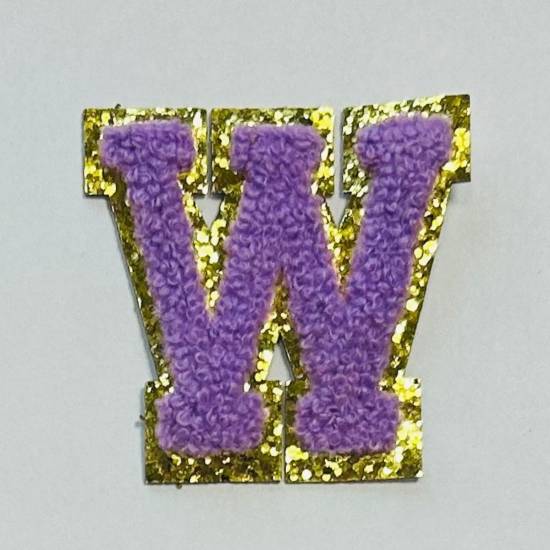 Patch it! | Design 114 | Letter: W | iron-on | 6x6,3 cm | violet