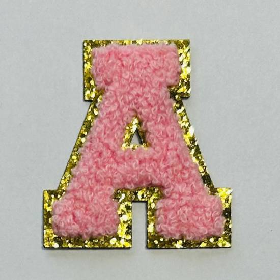 Patch it! | Design 115 | Buchstabe: A | aufbügelbar | 6x5,5 cm | rosa
