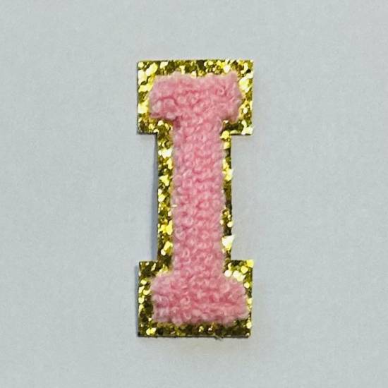 Patch it! | Design 115 | Buchstabe: I | aufbügelbar | 6x2,5 cm | rosa