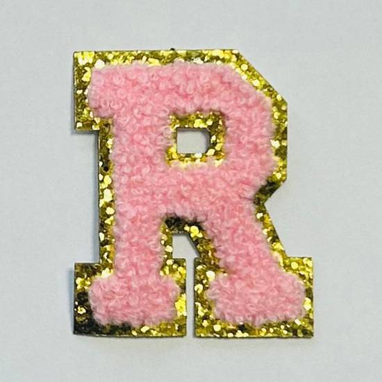 Patch it! | Design 115 | Buchstabe: R | aufbügelbar | 6x5 cm | rosa