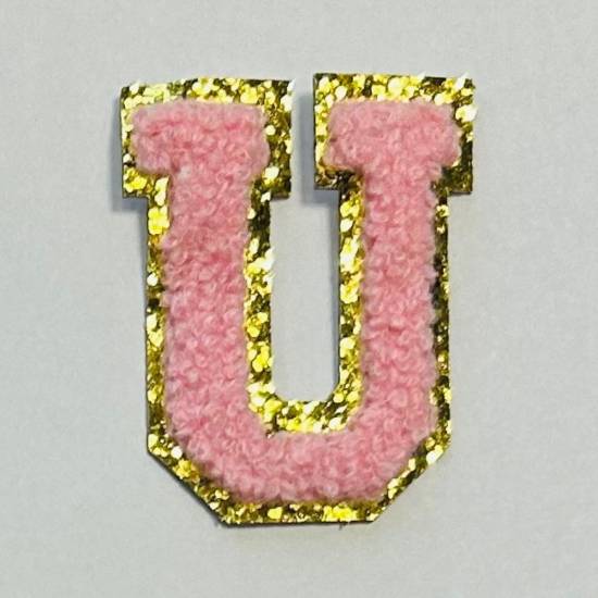 Patch it! | Design 115 | Letter: U | iron-on | 6x4,8 cm | pink