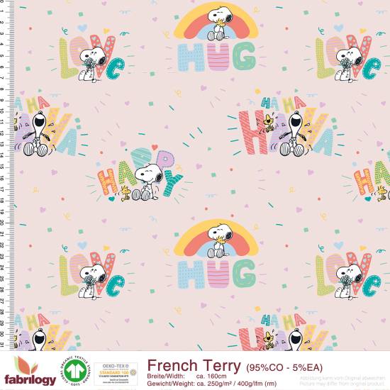 Peanuts® - Hug - (French Terry) - GOTS - light-pink