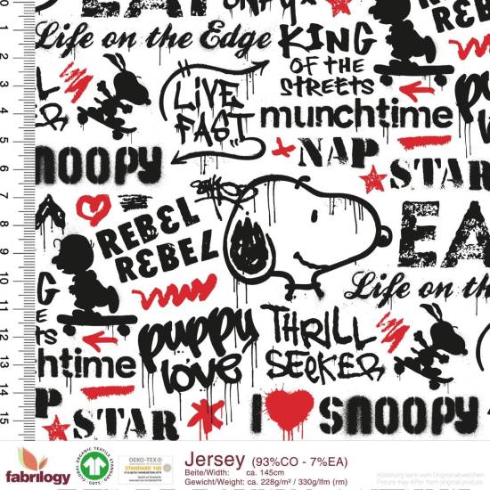 Peanuts® - Snoopy Graffiti Star - GOTS