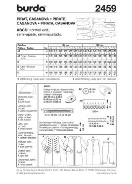 Pirate, Casanova | BURDA | Size: 46-58 | Level: 3