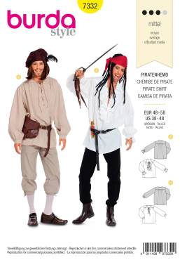 Pirate shirt | BURDA | Size: 48-58 | Level: 3