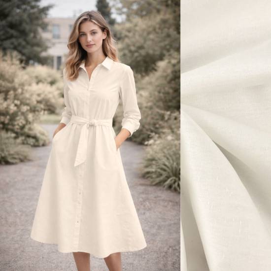 Popeline Uni - ECO - ecru