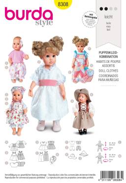 Doll Clothes | BURDA-Edition | Size: M + L | Levels: 2