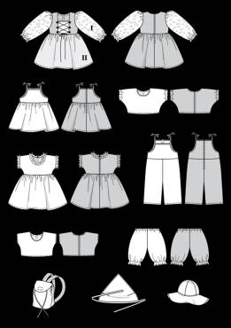 Doll Clothes | BURDA-Edition | Size: M + L | Levels: 2