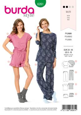 Pajamas | BURDA-Edition | Size: 34 - 44 | Levels: 2