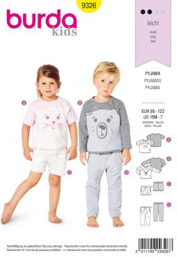 Pajamas | BURDA-Edition | Size: 86 - 122 | Levels: 2