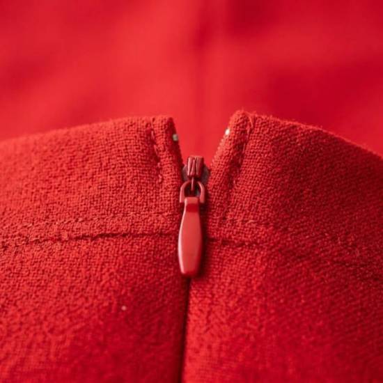 Invisible zipper | non-separating | 3 mm coil | red | 25 cm