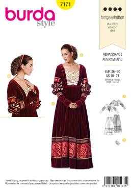 Renaissance dress | BURDA-Edition | Size: 36-50 | Levels: 4