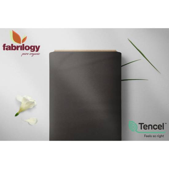 REMNANTS | 110 cm | Jersey uni with TENCEL™ Modal Micro - dark-grey