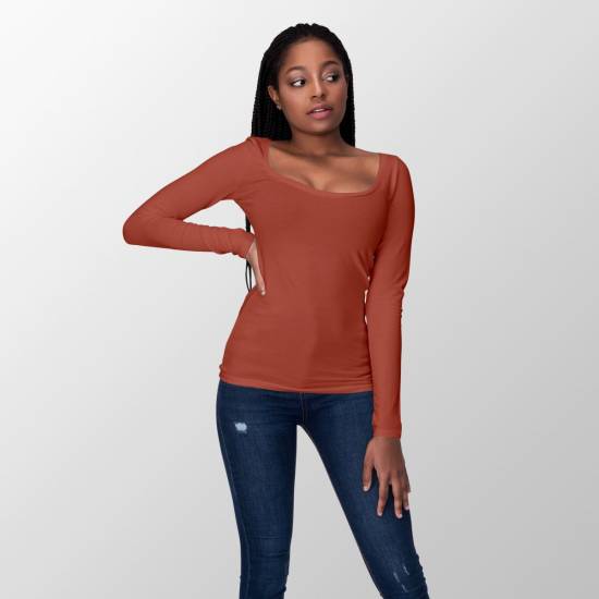 REMNANTS | 120 cm | Organic Jersey - GOTS - rust