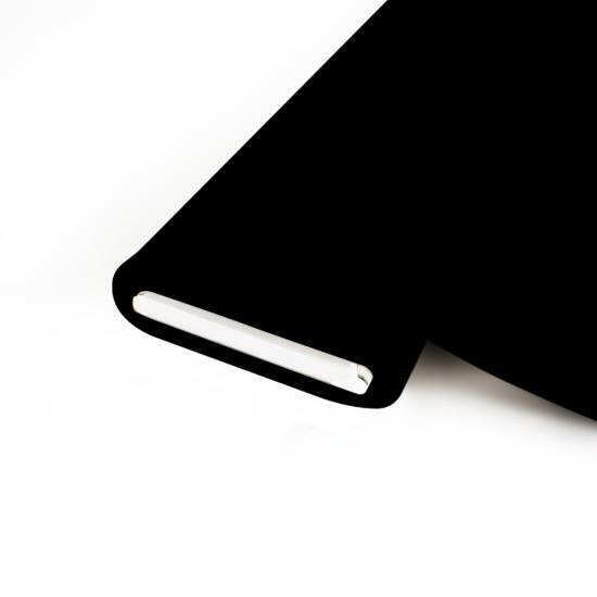 REMNANTS | 120 cm | Organic Interlock-Jersey - GOTS - black