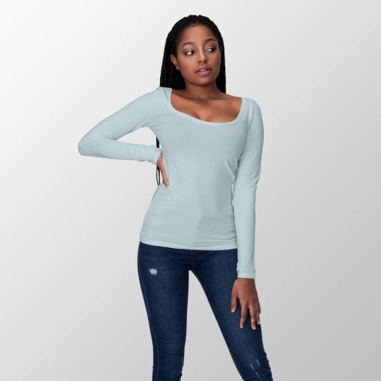 REMNANTS | 170 cm | Organic Jersey - GOTS - ice-blue