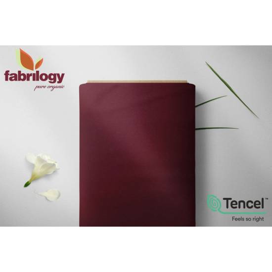 RESTSTÜCK | 60 cm | Jersey uni mit TENCEL™ Modal Micro - dunkel-bordeaux