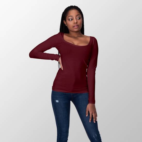RESTSTÜCK | 80 cm | Bio Jersey - GOTS - dunkel-bordeaux