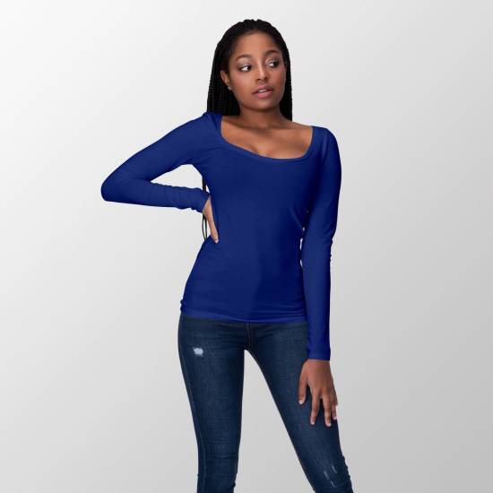 RESTSTÜCK | 80 cm | Bio Jersey - GOTS - royal blau