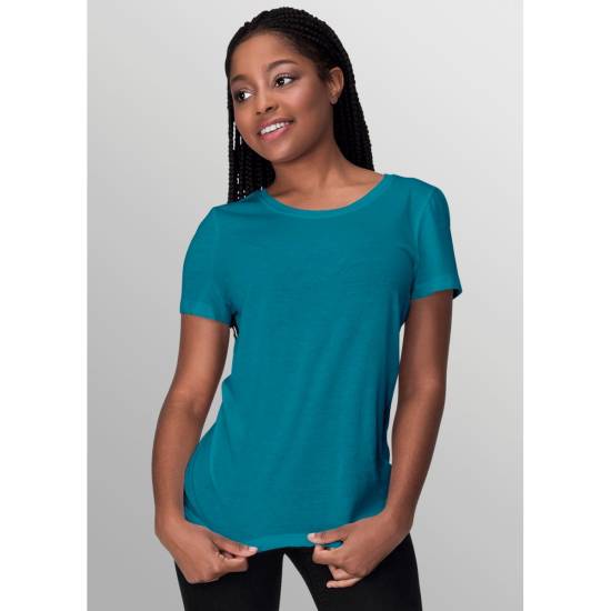 REMNANTS | 80 cm | Organic Jersey (soft-touch) - GOTS - light-petrol-blue