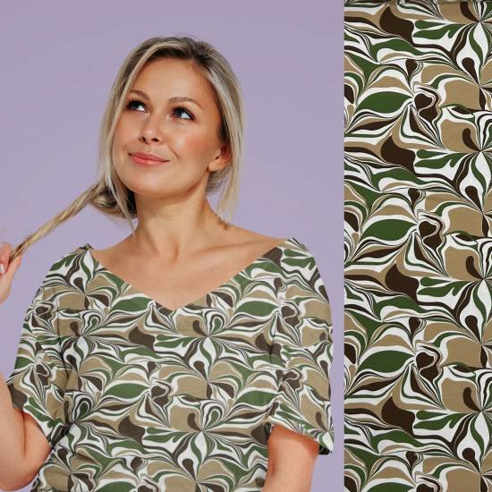 Retro Swirl - ECO - Forest Sand