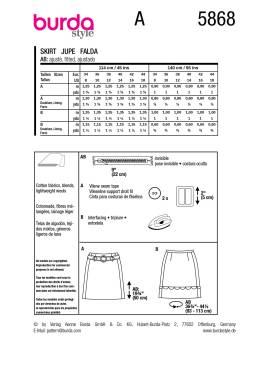 Skirt | BURDA-Edition | Size: 34 - 44 | Levels: 3