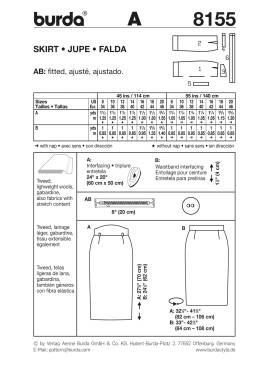 Skirt | BURDA-Edition | Size: 34-46 | Levels: 2