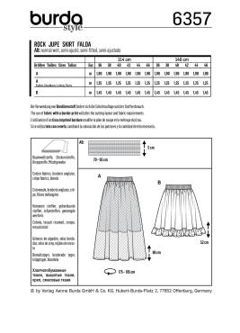 Skirt | BURDA-Edition | Size: 36 - 46 | Levels: 1