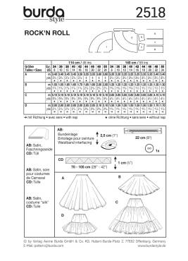 Rock'n'Roll | BURDA-Edition | Size: 34 - 50 | Levels: 2