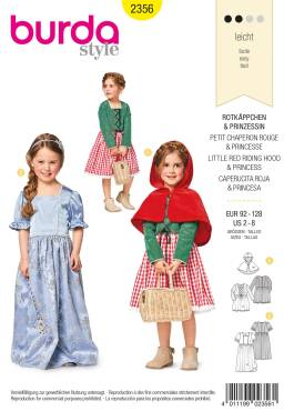 Little Red Riding Hood + Princess | BURDA | Size: 92 - 128 | Level: 2