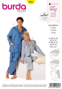 Pajamas | BURDA | Size: 38-48/44-54 | Level: 2