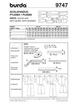 Schlafanzug | BURDA | Gr: 98 - 170 | Level: 2