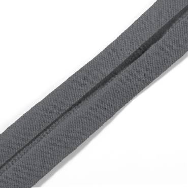 Bias tape cotton 40/20 mm grey