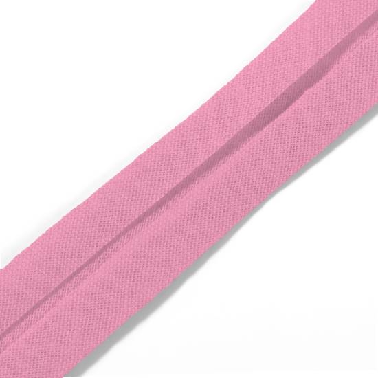 Bias binding, cotton, 40/20mm, rose, 30m