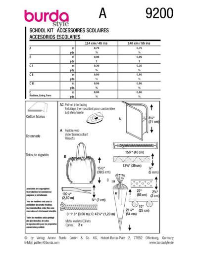 Schul-Set | BURDA | Gr: one | Level: 2