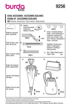 School cone / pencil case / gym bag | BURDA | Size: - | Level: 2