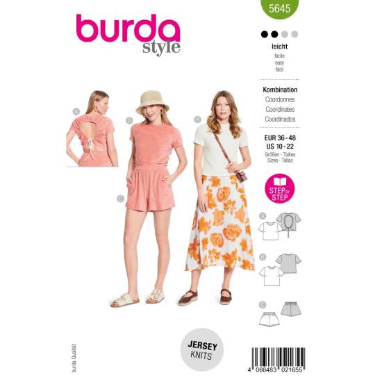 Shirt + Shorts | BURDA | Gr: 36 - 48 | Level: 2