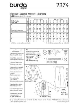 Seventies | BURDA | Size: 44 - 54 | Level: 3