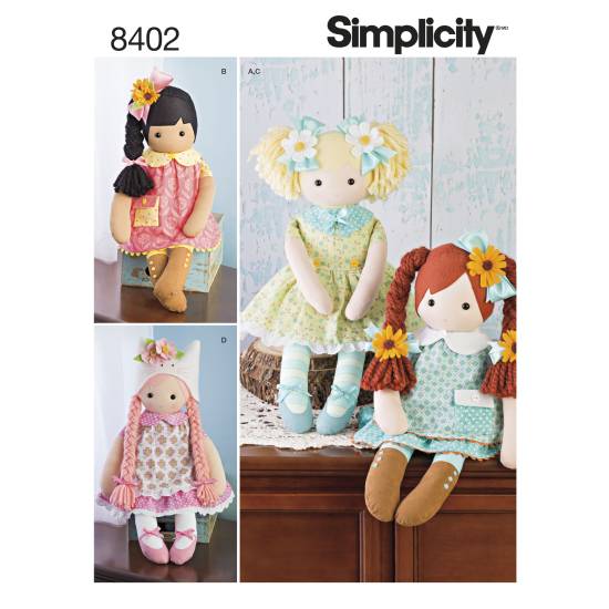 Simplicity Schnittmuster Babys Stoffpuppen 8402.OS