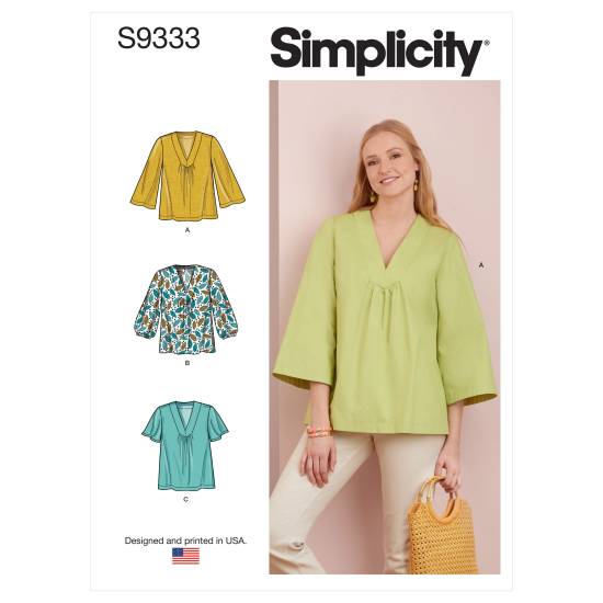 Simplicity Schnittmuster Damen Bluse #9333.U5 Gr. 42-50