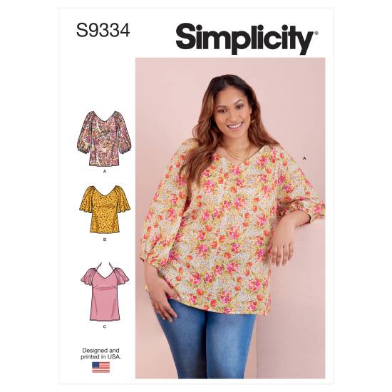 Simplicity Schnittmuster Damen Bluse #9334.BB Gr. 46-54