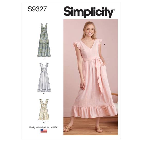 Simplicity Schnittmuster Damen Kleid #9327.R5 Gr. 40-48