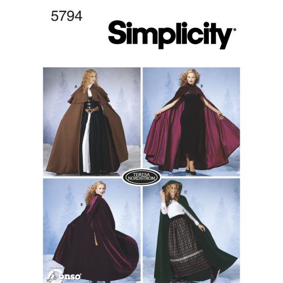 Simplicity Schnittmuster Damen Kostüm Karneval #5794.A Gr. 32-50