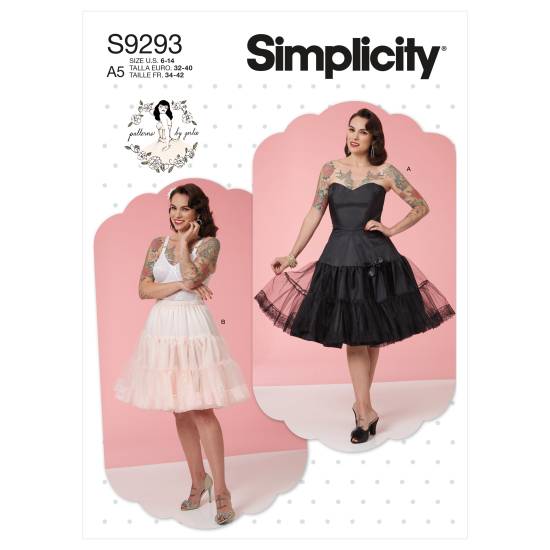 Simplicity Schnittmuster Damen Petticoat-Kleider #9293.E5 Gr. 40-48