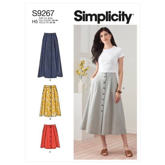 Simplicity Schnittmuster Damen Röcke #9267.H5 Gr. 32-40