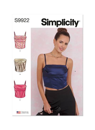 Simplicity Schnittmuster Damen Tops Bandeau / Träger #9922.U5 Gr. 42-50