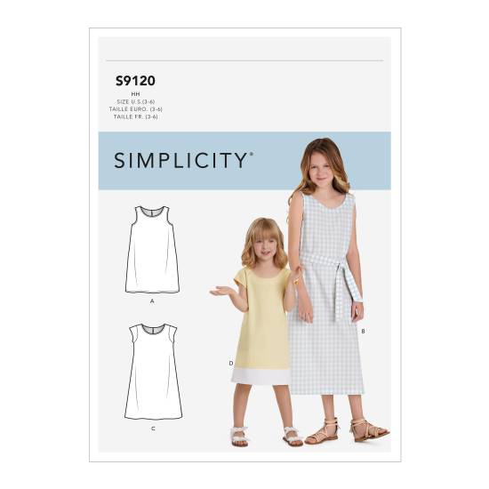 Simplicity Schnittmuster Mädchen Kinder und Mädchenkleider 9120.K5